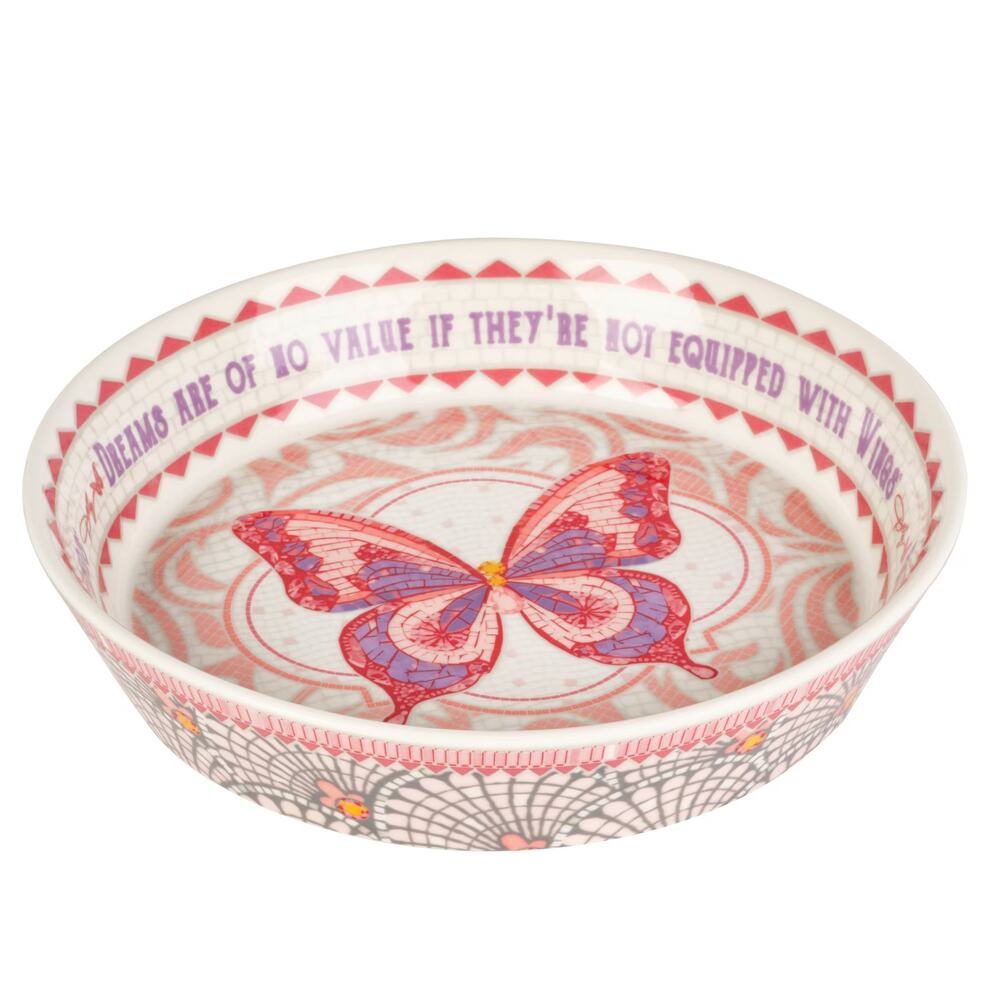 Dolly Parton Jeweled Mosaic Butterfly Pie Dish 10" Stoneware Fall Baking NEW